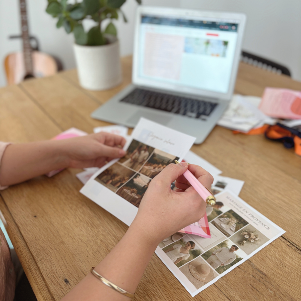 Rose weddings wedding planner Aix en Provence organisation complète de mariage : rétro planning, to do list, moodboard mariage